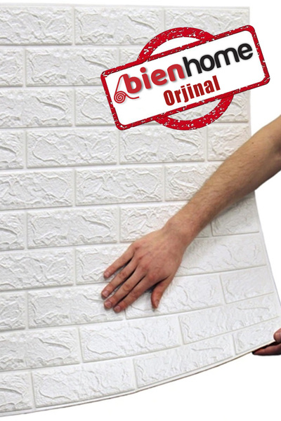Bien Home Duvar Paneli Beyaz 3d Dekoratif Kendinden Yapışkanlı Esnek Duvar Pa...