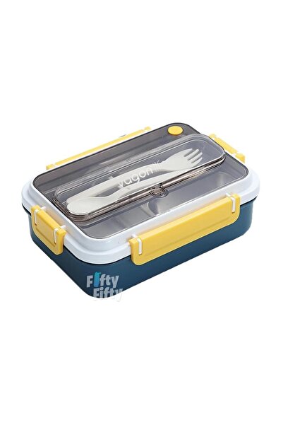 Vagonlife Bento Lunch Box Ofis-Okul İçin Yeni Nesil Sefer Tası Tek Kat 3 Bölm...