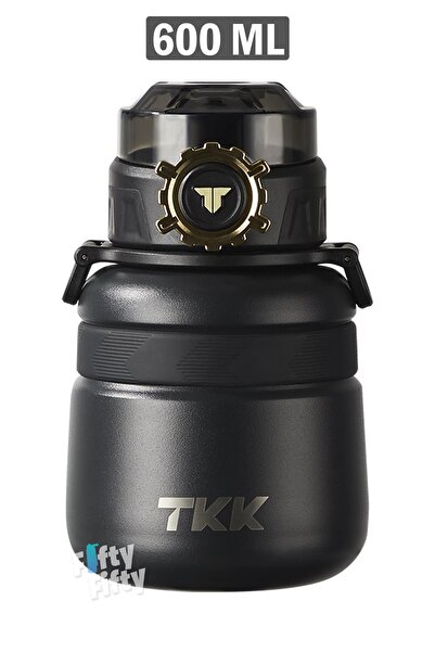 Vagonlife TKK 600 ML Çelik Su Matarası Çift Kullanım Pipetli/Rahat İçim 12 Sa...
