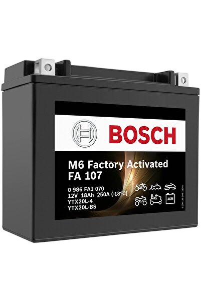 Bosch 18 Ah M6023 Ytx20l-bs Motosiklet Aküsü