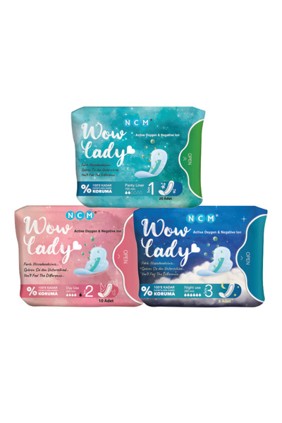 NCM INTERNATIONAL A.Ş. Wow Lady Hygienic Organic Pad 3-Piece (Organic Cotton ...