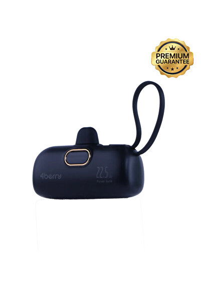 4Berry DX269B Siyah Powerbank – 5.000 mAh, 22.5 W Type-C Hızlı Şarj