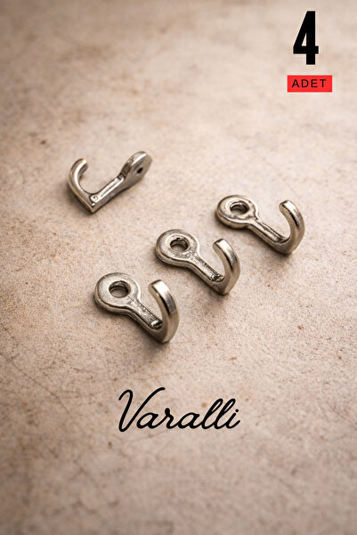 Varalli Küçük Boy Tekli Fincan Askısı 2 Cm 4 Adet – Dekoratif Parlak Gümüş Me...