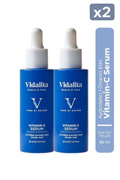 Vidalita Beauty & Care قطعتان من مصل فيتامين سي 10% وحمض الفيروليك 0.5% 30 مل...
