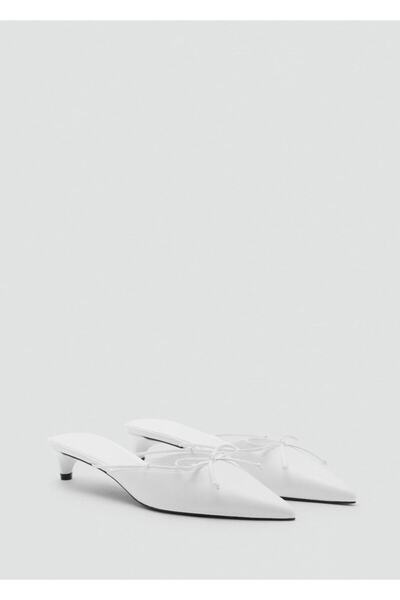 MANGO Woman Bağ detaylı kitten topuklu ayakkabı