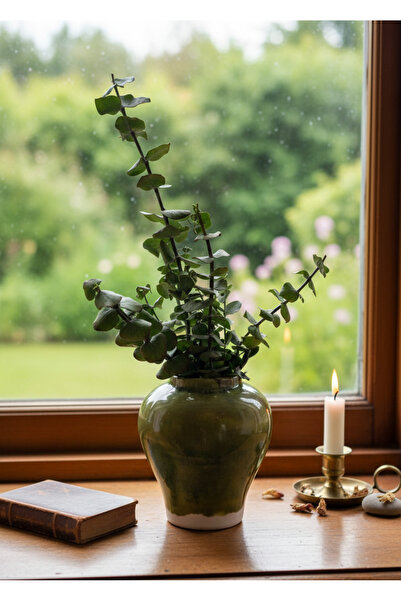 Moon Art Workshop Zeytin Dalgası El Yapımı Vazo