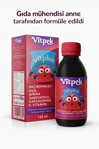 Vitpek Vitplus Afrika Sardunyası Kök Ekstresi, Karamürver Ekstresi, C Vitamini
