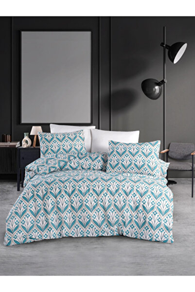 Almira Liora - Patterned Cotton Double Fitted Sheet Duvet Cover Set |   Sleep...