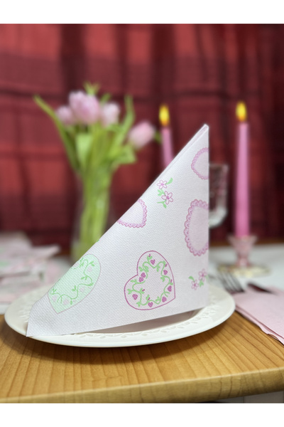 Mank Χαρτοπετσέτες Linclass για το τραπέζι - Γλυκιά Αγάπη (καρδιές) / 40 x 40...