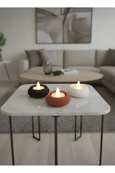 Venora Concept Dekoratif Led Tealight Mumluk 3lü Set | 3D Baskı | 3 Adet Led ...