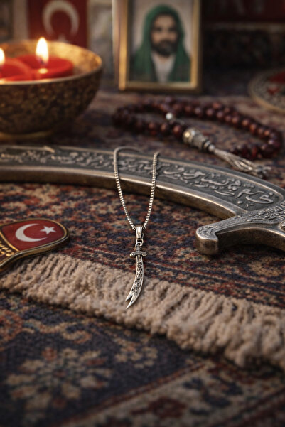 vogutima Zülfikar Kılıcı Hz Ali Çelik Kolye - 316 L Paslanmaz çelik