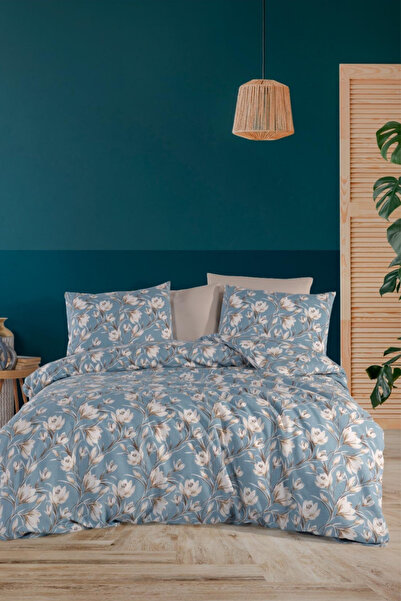 Almira Bloom - Patterned Cotton Double Elastic Sheet Duvet Cover Set |   Slee...