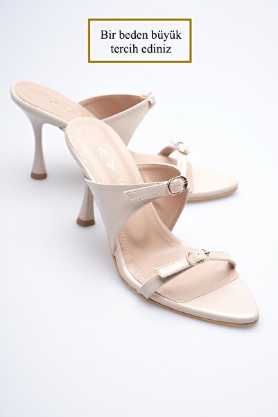 AYS SHOES Special Series Double Strap Women's Heeled Slippers