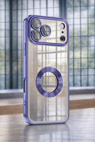 Ceponya غطاء فاخر من السيليكون لهاتف آيفون 17 برو مع زوايا ملونة وواقي شفاف ل...