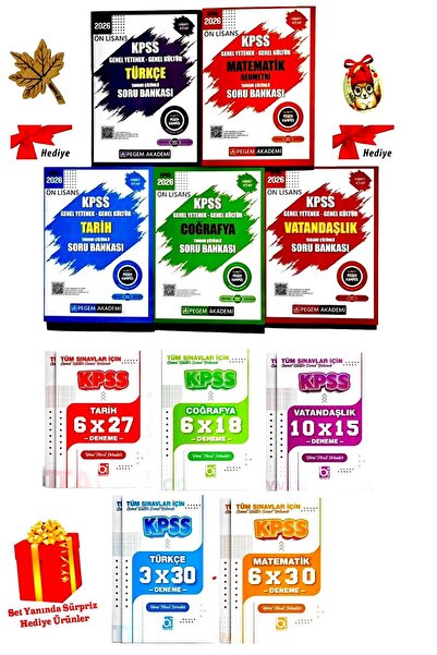 Pegem Akademi Yayıncılık 2026 Kpss Önlisans Tüm Dersler Soru Bankası ve Denem...