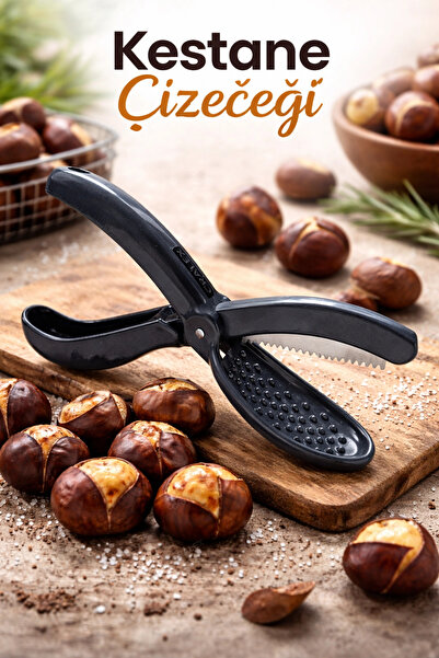 Tilbe Home Metal Bıçaklı Kestane Çizeceği Sert Plastik Gövdeli Pratik Kestane...