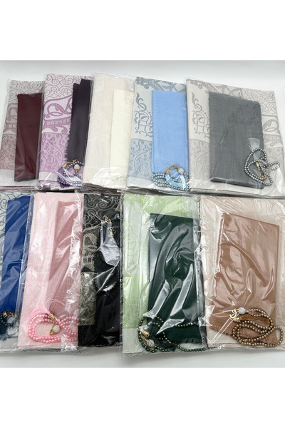 LenaToptan Set de 10 bucăți de covorașe de rugăciune în culori asortate, eșar...