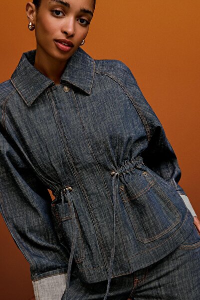 Bershka Dokulu oversize denim ceket