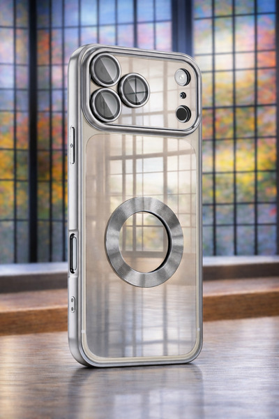 Ceponya غطاء فاخر من السيليكون لهاتف آيفون 17 برو ماكس مع زوايا ملونة وواقي ش...