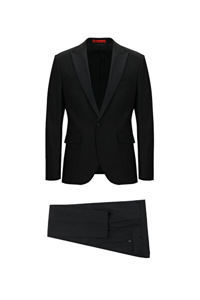 Kiğılı 7 Drop Slim Fit Dar Kesim Yünlü Şal Yaka Smokin & Damatlık