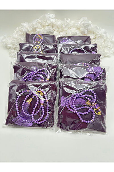 LenaToptan 10 штук фіолетових шарфів з фламірованим краєм і набір чотків для ...