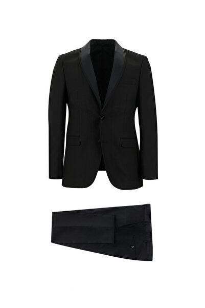 Kiğılı 7 Drop Slim Fit Dar Kesim Şal Yaka Yelekli Smokin & Damatlık