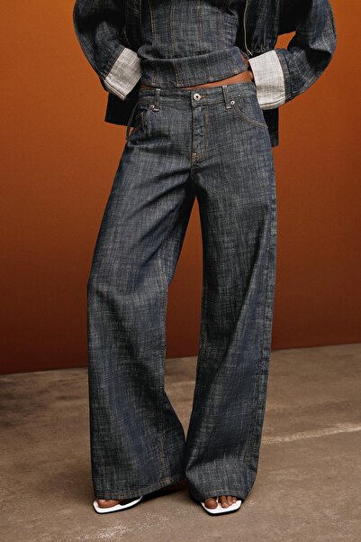 Bershka Düşük bel boyfriend jean dokulu