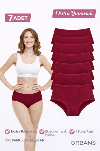 Orbans Women's Panties, Women's High Waist Cotton Panties, Pack of 7
