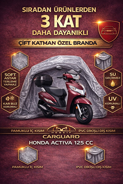 CarGuard غطاء محرك دراجة نارية هوندا أكتيفا 125 سي سي قماش مجدّل - متوافق مع ...