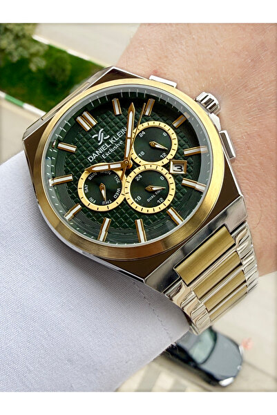 Daniel Klein Kadranı Yeşil Fonksiyonlu Su Geçirmez Erkek Kol Saati
