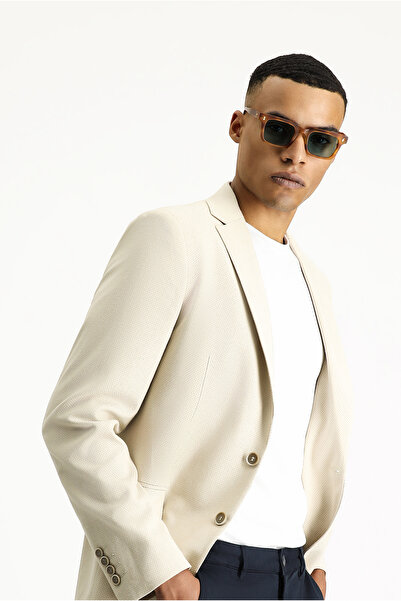 Kiğılı 7 Drop Slim Fit Slim Fit Classic Patterned Jacket