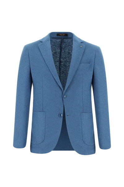 Abdullah Kiğılı 7 Drop Slim Fit Jachetă tricotată din lână italiană