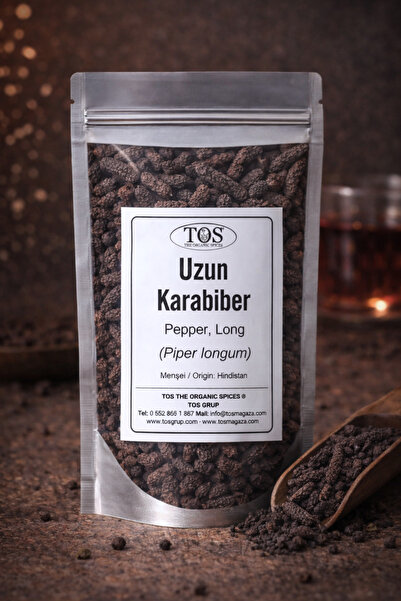 TOS The Organic Spices Uzun Karabiber 50 gr (1. Kalite) Piper longum / Pippal...