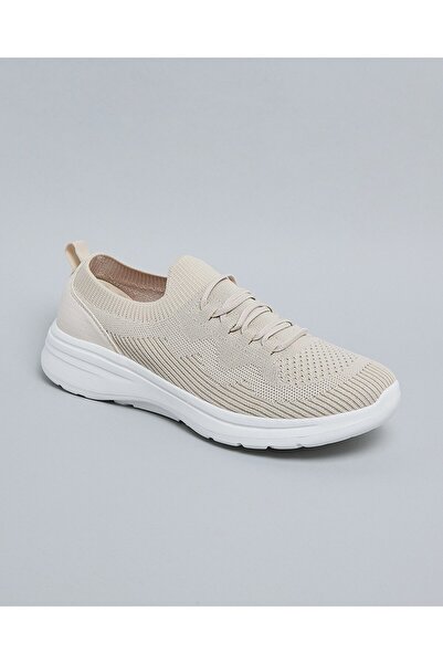 R&B Women Sand Knitted Lace Up Casual Shoes