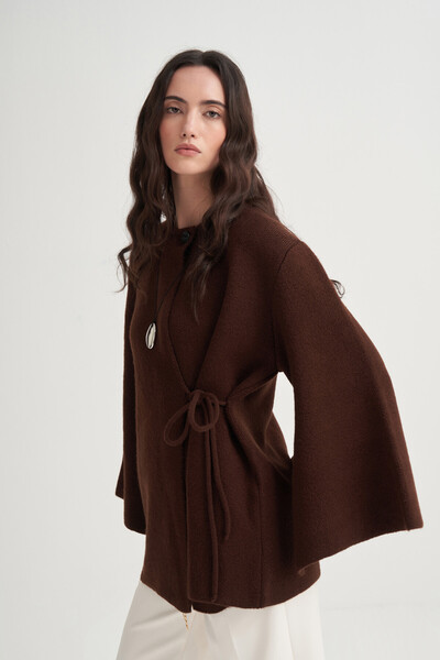 VESNA Bağcık Detayı Triko Hırka