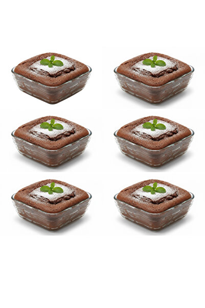 Generic Decorative square cake mold set, 6 pieces - 10*10 cm