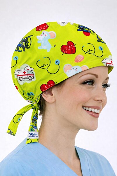 Dr. Mitra Cerrahi Bone Medikal Doktor Hemşire Hastane Bonesi Unisex - Fosforl...