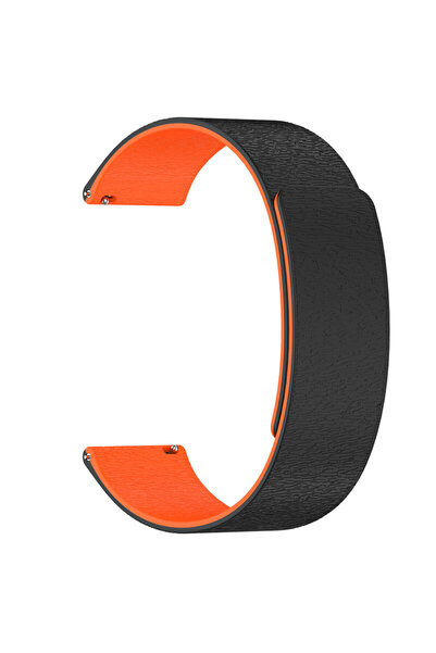 Techsuit Samsung Galaxy Watch 4 40 mm Strap, Black/Orange