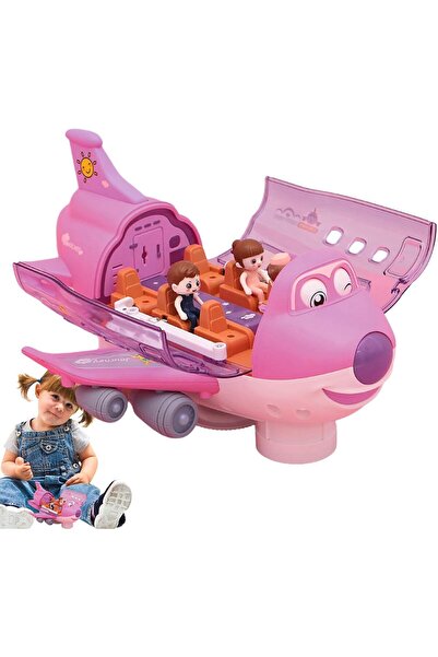 ALBİOYUNCAK Pembe Uçak Evim Airport 1 Pembe Uçak Evim Seti Sesli Isıklı Harek...