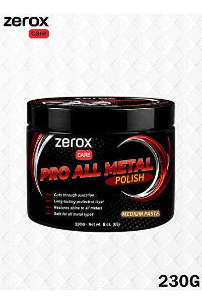 Zerox ملمع معادن متعدد الاستخدامات 230 غرام للكروم والفولاذ والنحاس، ينظف الأ...