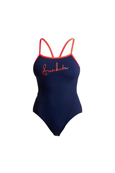 FUNKİTA Ss Ocean Fire Women's Training Swimsuit – Thin Strap Design & C-Infin...