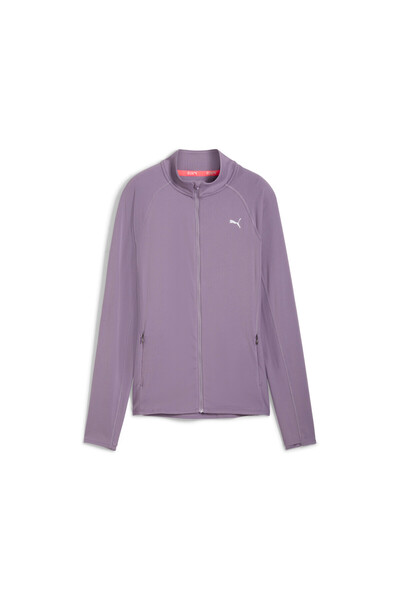 Puma Womens Run For Her Ribbed Full-Zip Jacket - Purple