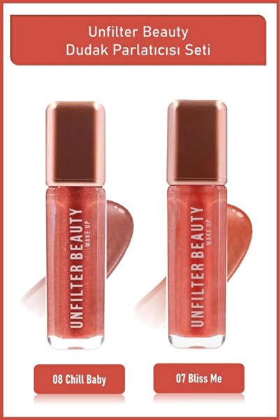 Unfilter Beauty Lipgloss 08 Chill Baby+Lipgloss 07 Bliss Me