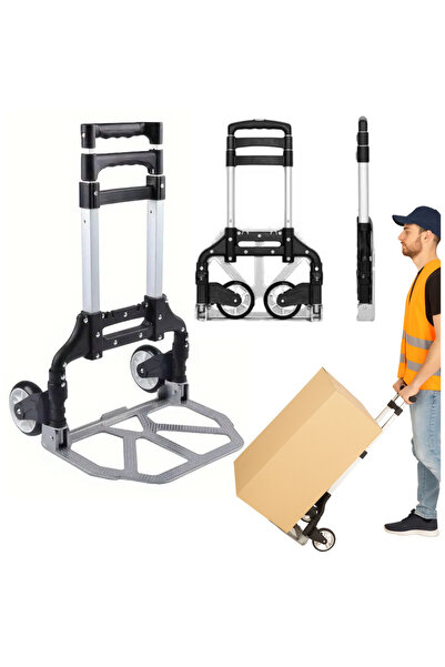 Three top online Lightweight Folding Aluminum Warehouse Transport Trolley 70kg