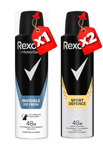 Rexona Deodorant spray Motion Sense Men Sport Defence 150 ml x2 + Ice Fresh 1...