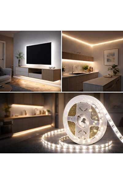 FIRSAT YOLU Şerit LED 5 Mt Çok Renkli – Tezgah Altı, TV Arkası, Dolap Aydınla...