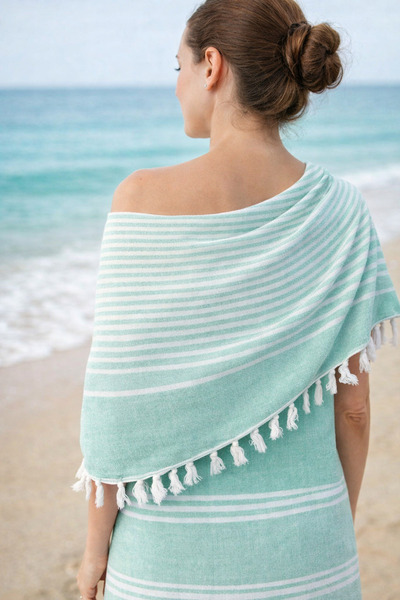 Anemons Natura Peshtemal |   Cotton - Natural Fringed |   Beach, Pool, Spa, S...