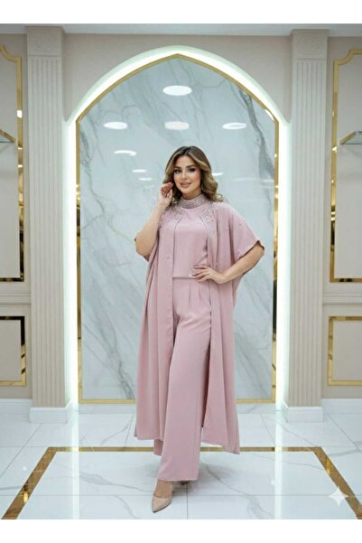 Ropi Royal 3-piece evening set with crystals - luxurious Turkish double-layer...