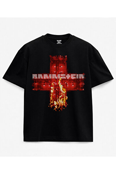 kun inaki Rammstein Feuer Frei Baskılı Siyah Unisex Tişört