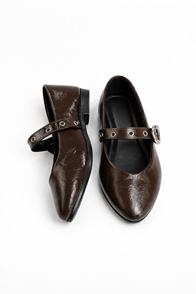 modastilin Stylish Design Buckle Elastic Comfortable Classic Daily Ballet Shoes